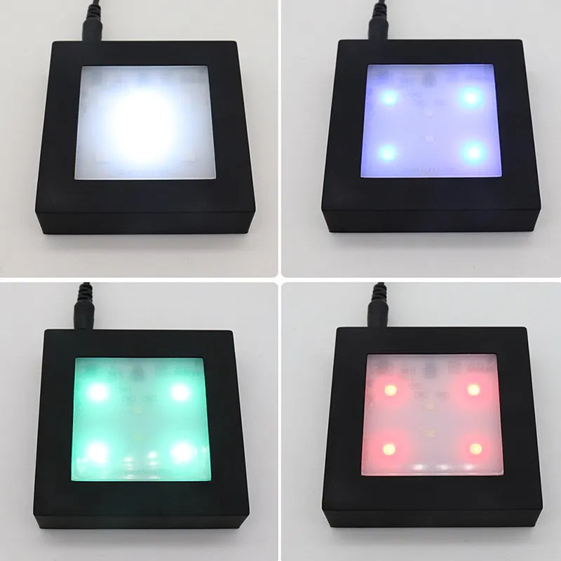 LED light base square black