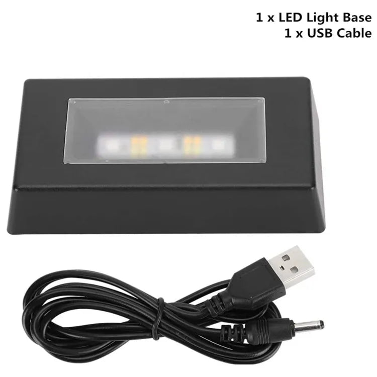 Rectangle Shape LED Base black