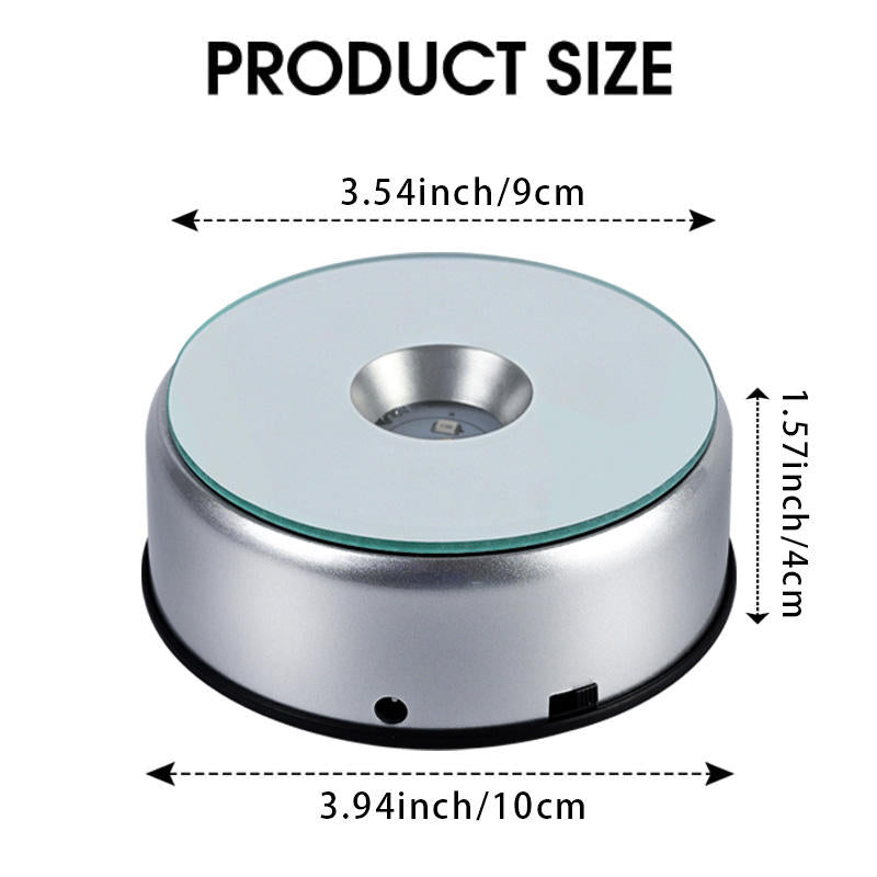 Round 360 Degree Rotating  LED silver base