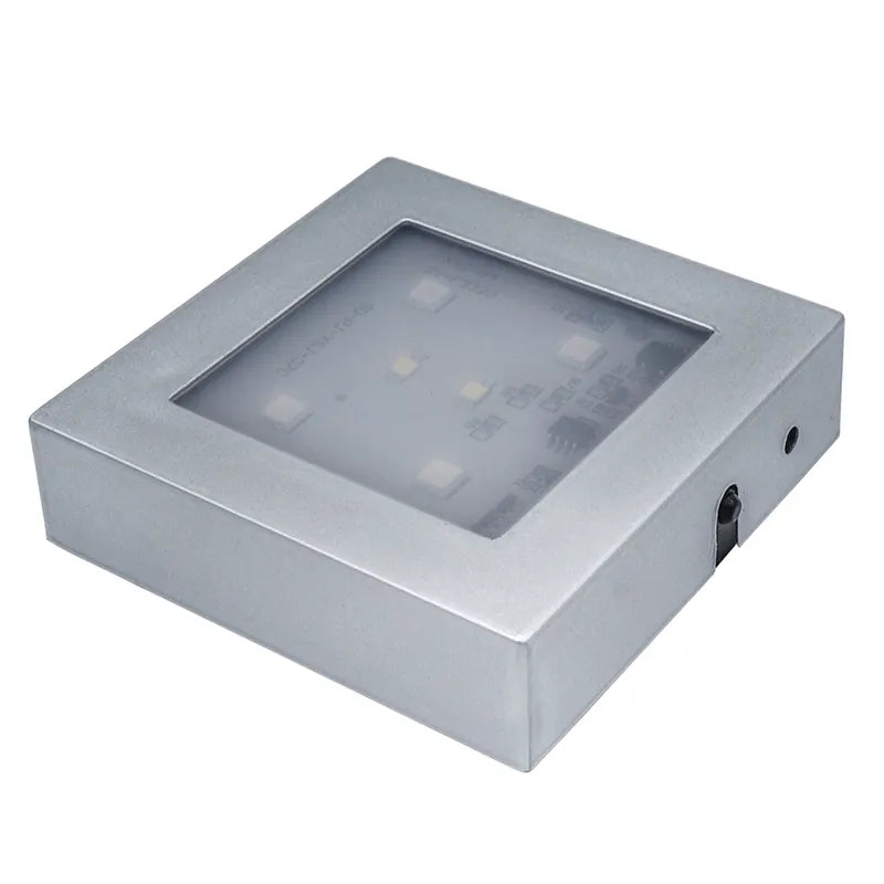 LED light base square Silver