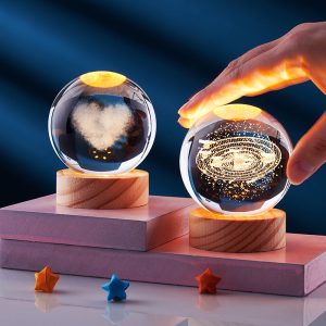 Crystal Ball 3D I Solar System Glowing Night Lights Warm Bedside Light Festival And Kid Gift Night Lamp